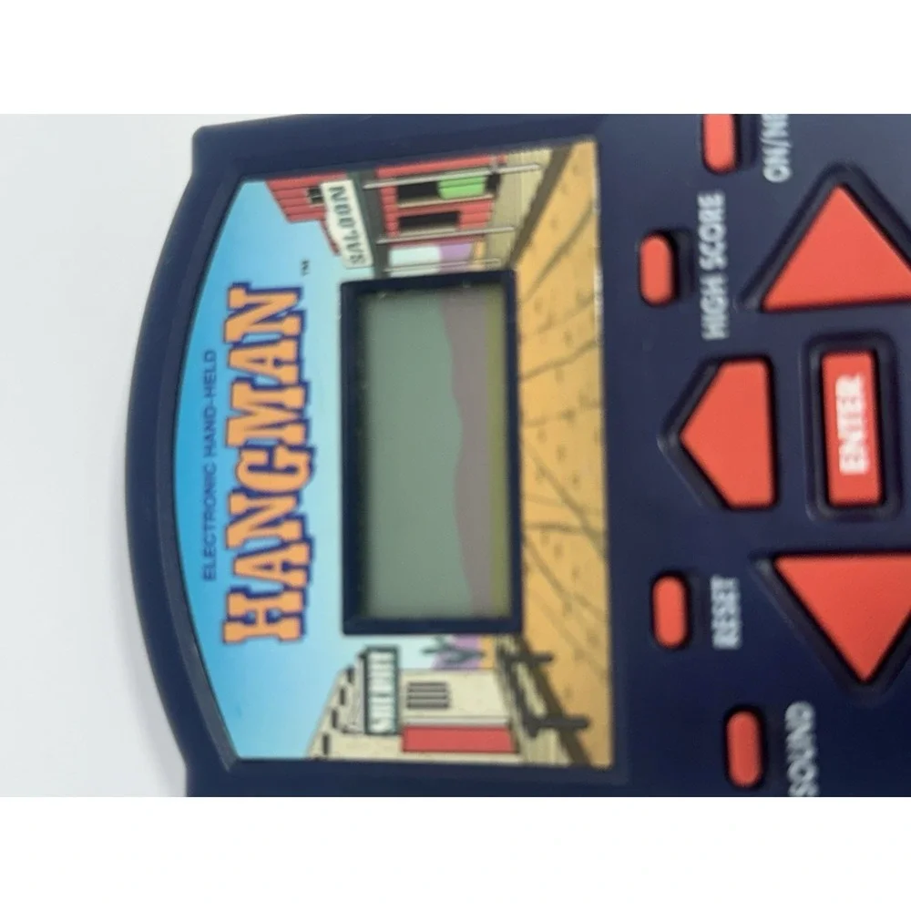 1995 Vintage Hangman Handheld Electronic Game Milton Bradley Hand Held TESTED!